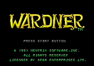 Wardner title screen for Sega Genesis